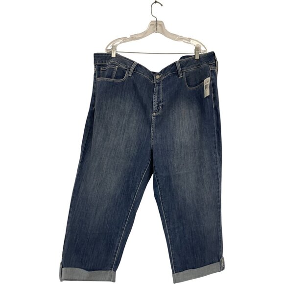 NYDJ Womens Jeans 24W Blue Cropped Denim Original slimming fit 59903 NWT - Picture 1 of 14